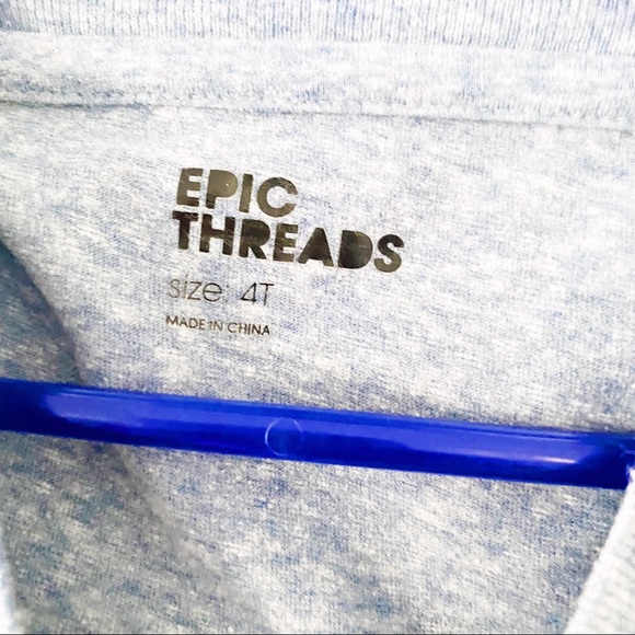 EPIC THREADS Boys Crewneck Camo Pocket Tee Heather Blue 4T - Picture 2 of 3